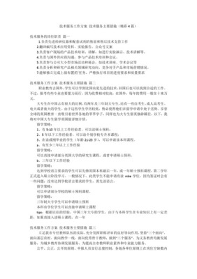 技術(shù)服務能力與實施方案定稿